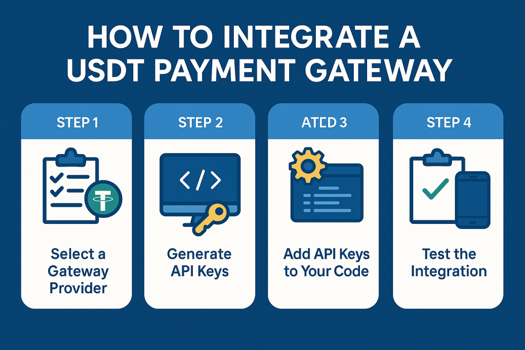 4 Step Integrate a USDT Payment Gateway into Your Website or App