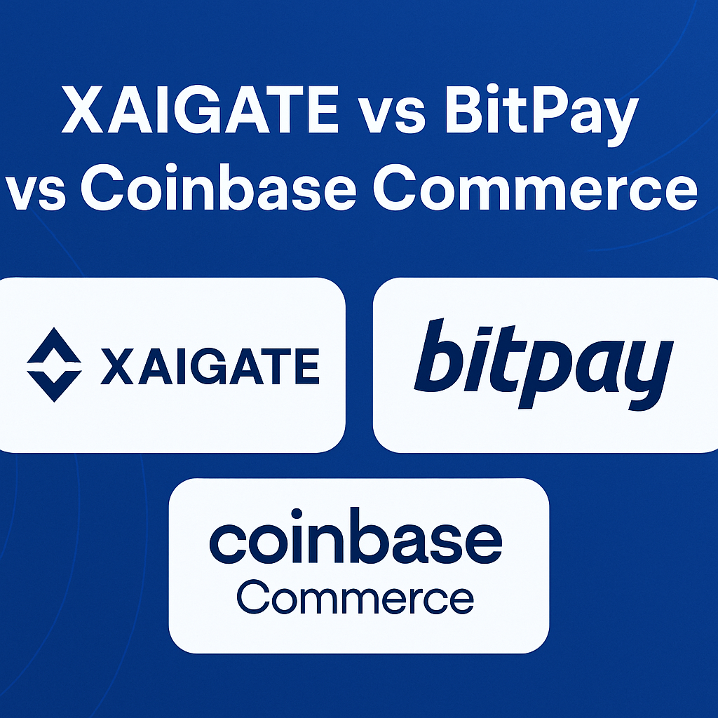 Compare XAIGATE vs BitPay vs Coinbase Commerce