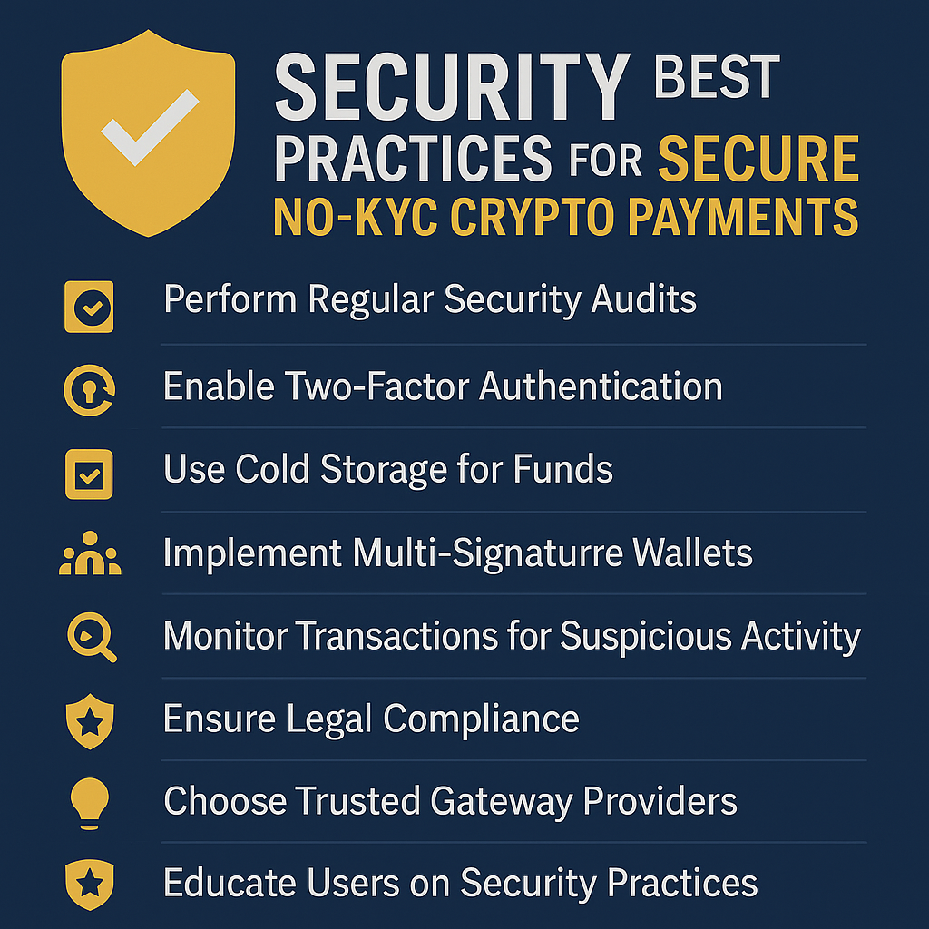 Security Best Practices for Secure No-KYC Crypto Payments