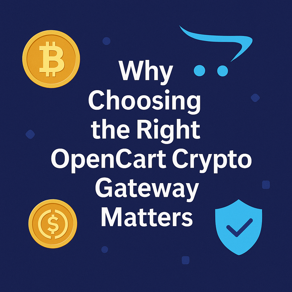 Why Choosing the Right OpenCart Crypto Gateway Matters