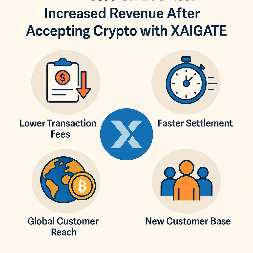 Case Studies: How Real Businesses Increased Revenue After Accepting Crypto with XAIGATE 1 How Real Businesses Increased Revenue After Accepting Crypto with XAIGATE