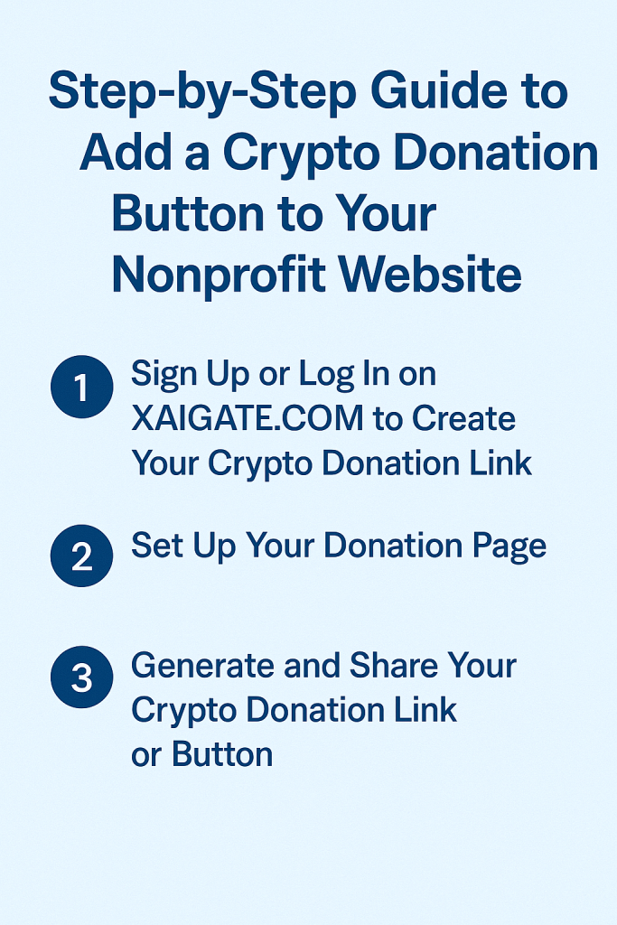 Step-by-step guide to Add a Crypto Donation Button to Your Nonprofit Website