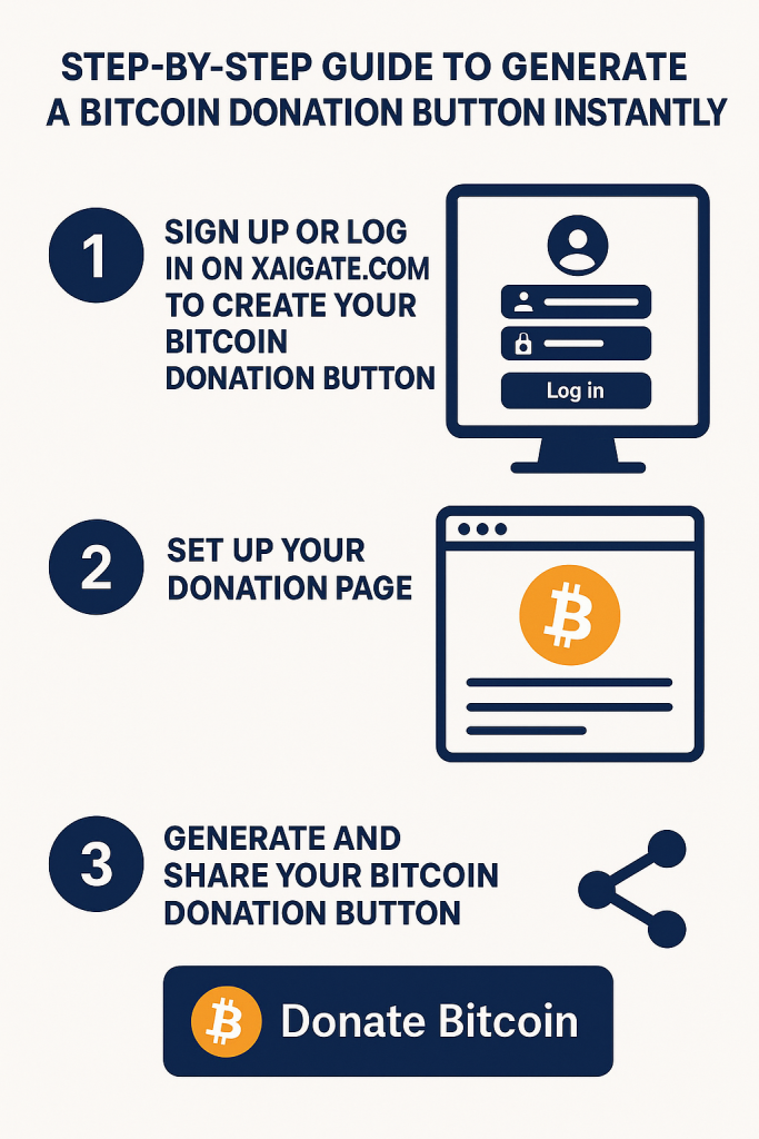 Step-by-step guide to Generate a Bitcoin Donation Button Instantly
