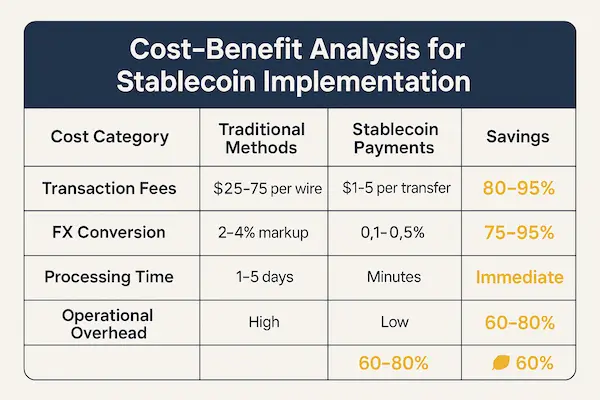 Cost-Benefit Analysis for Stablecoin Implementation