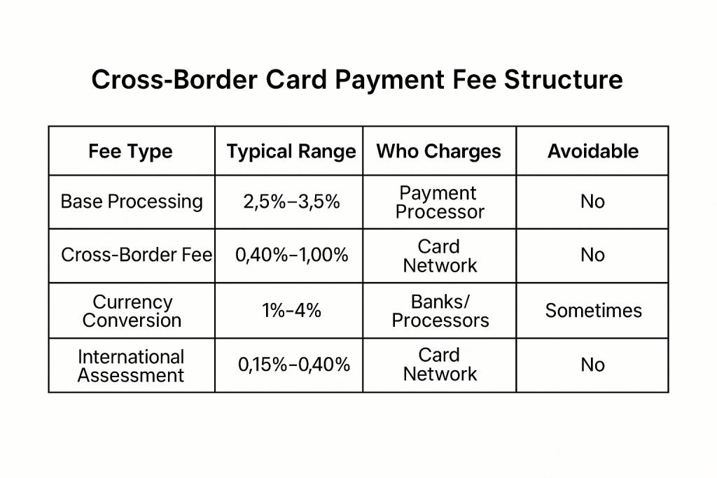 Cross-Border Card Payment Fee Structure