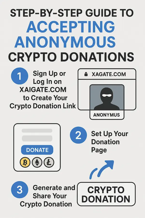 Step-by-step guide to Accepting Anonymous Crypto Donations