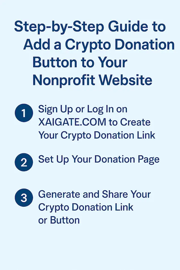 Step-by-step guide to Add a Crypto Donation Button to Your Nonprofit Website