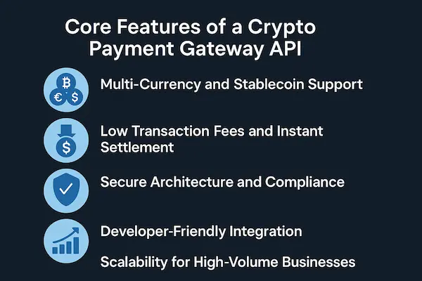 Core Features of a Crypto Payment Gateway API
