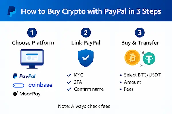 How to Buy Crypto with PayPal in 3 Steps
