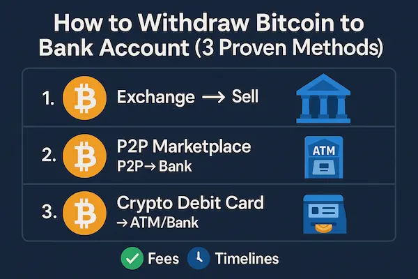 How to Withdraw Bitcoin to Bank Account (3 Proven Methods)
