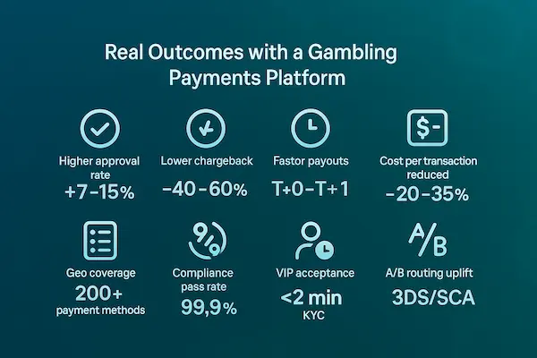 Real Outcomes with a Gambling Payments Platform