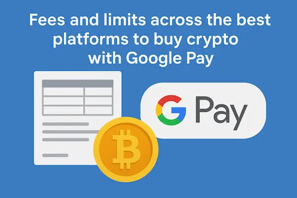 Fees and limits across the best platforms to buy crypto with Google Pay
