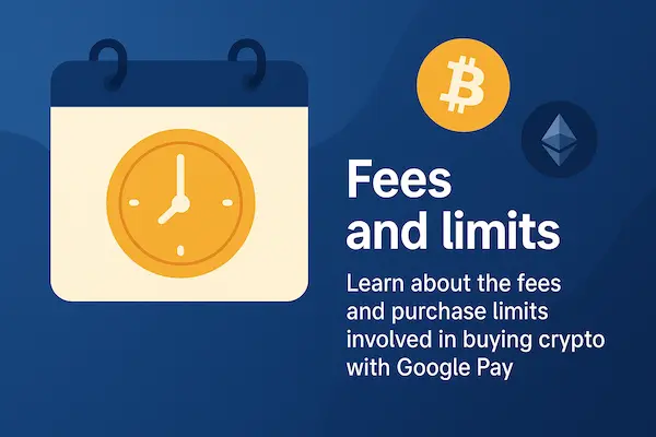 Fees and Limits When You Buy Crypto with Google Pay: What to Expect 1 Key Takeaways Fees to Buy Crypto with Google Pay at a Glance