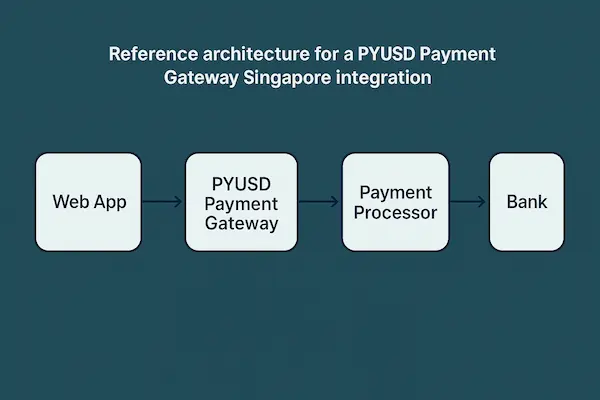 Reference architecture for a PYUSD Payment Gateway Singapore integration