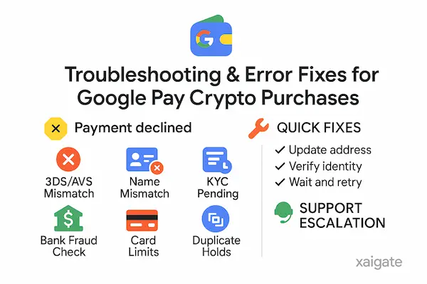 Troubleshooting & Error Fixes for Google Pay Crypto Purchases