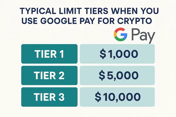 ypical Limit Tiers When You Use Google Pay For Crypto