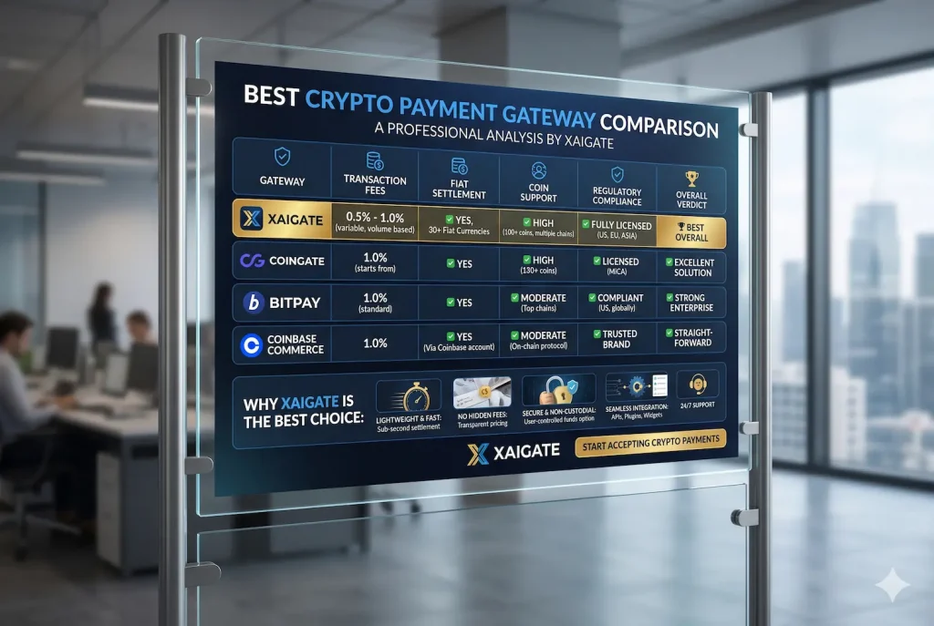 What’s the Best Crypto Payment Gateway? A Practical 2026 Guide for Businesses 3 Best crypto payment gateway comparison table