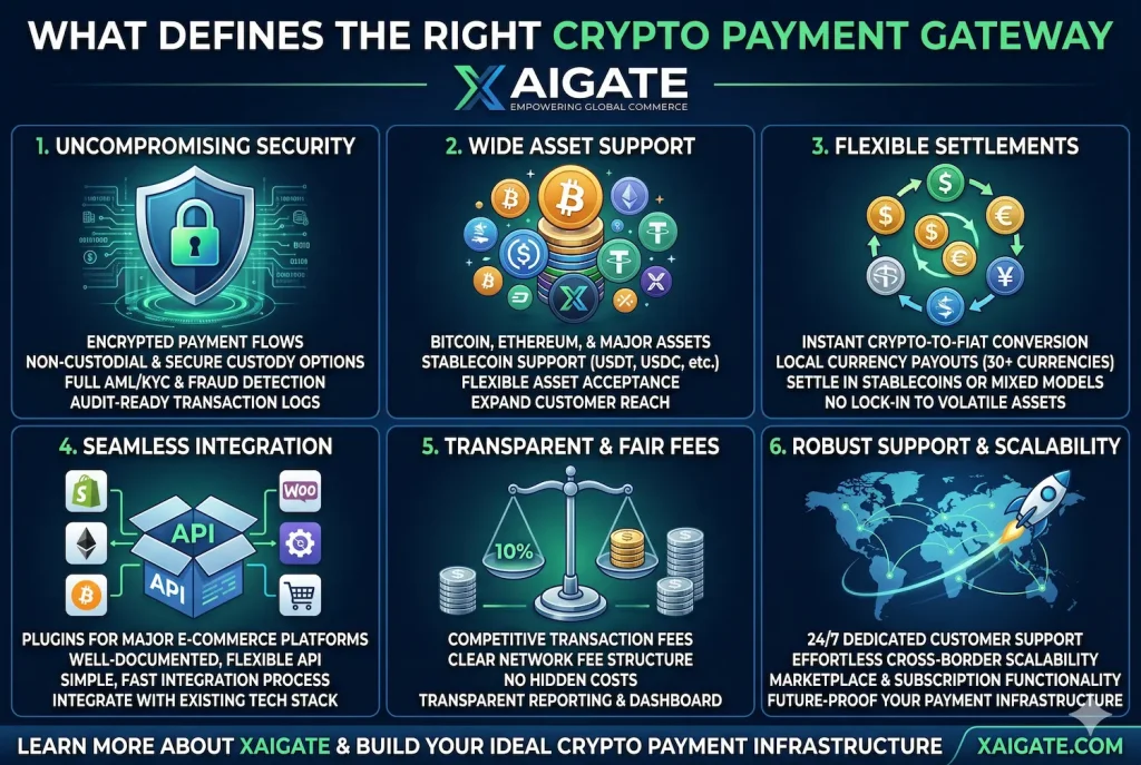 What defines the right crypto payment gateway