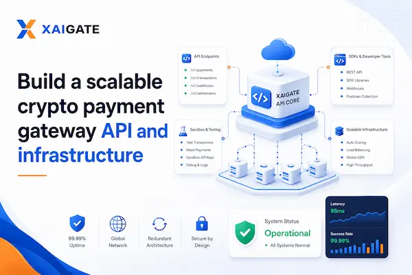 Scalable crypto payment gateway API infrastructure