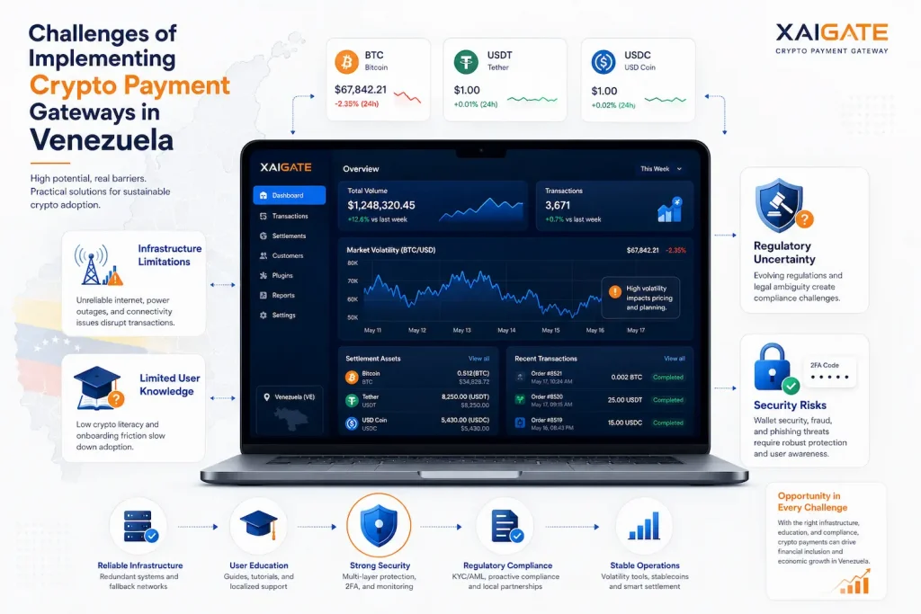 Venezuela Crypto Payment Gateway: Cryptocurrency Payments Expand in the Digital Economy 5 Challenges of Implementing Crypto Payment Gateways in Venezuela