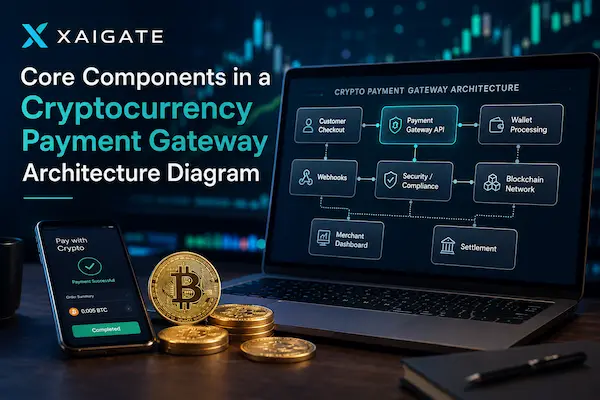 Core Components in a Cryptocurrency Payment Gateway Architecture Diagram