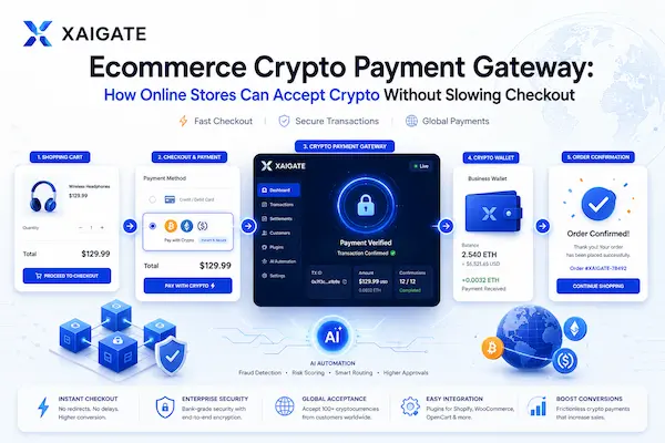 Ecommerce crypto payment gateway for online stores