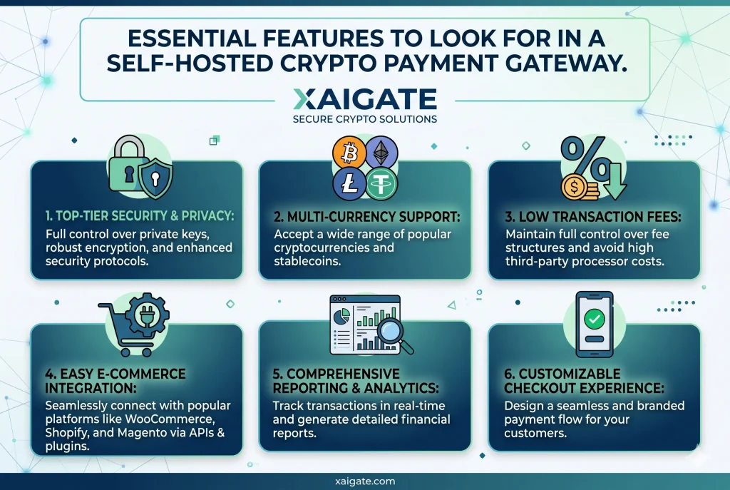Essential Features to Look for in a Self Hosted Crypto Payment Gateway