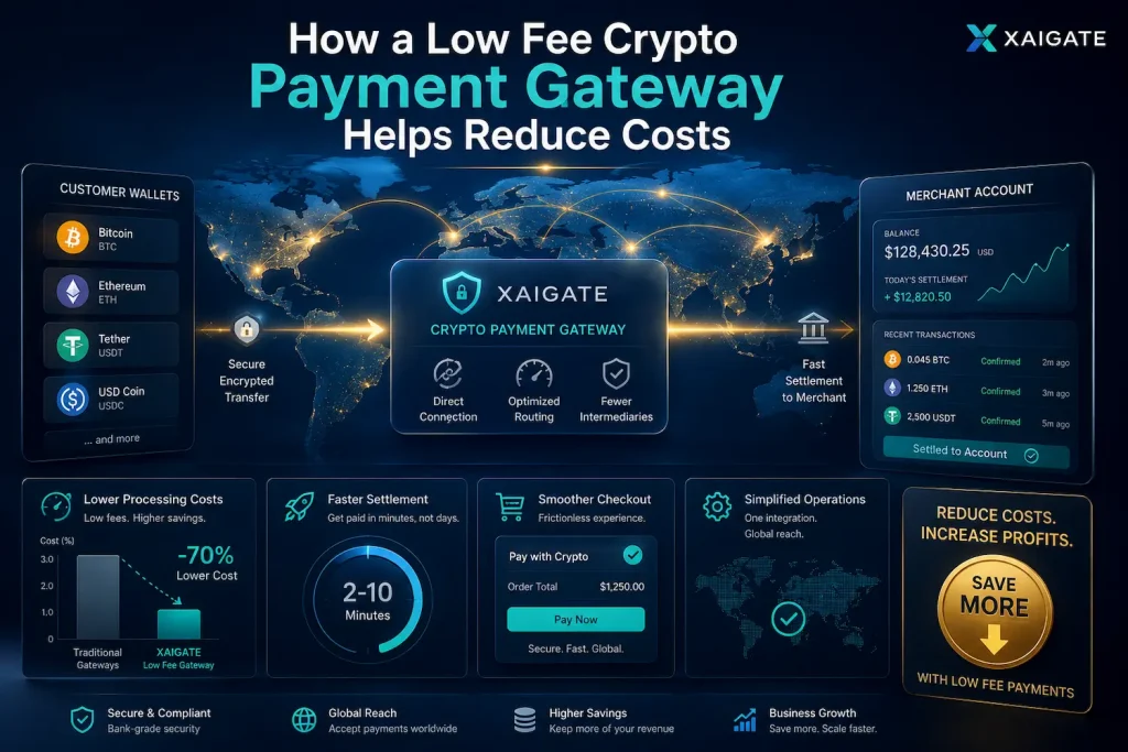 How a Low Fee Crypto Payment Gateway Helps Reduce Costs