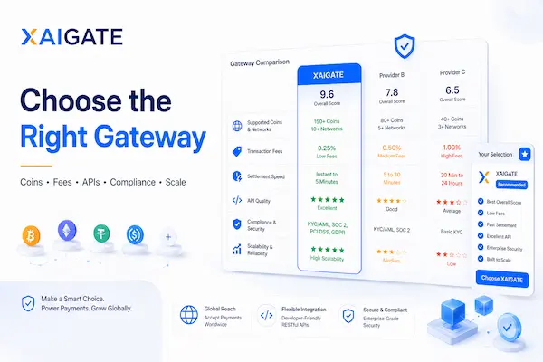 How to choose the right crypto payment gateway for integration based on fees APIs compliance and scalability