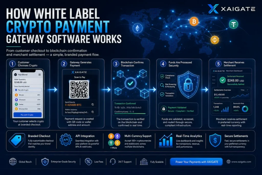 How white label crypto payment gateway software works