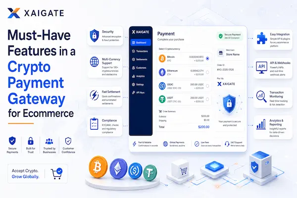 Why Ecommerce Businesses Crypto Payment Gateway in 2026 4 Must-Have Features in a Crypto Payment Gateway for Ecommerce