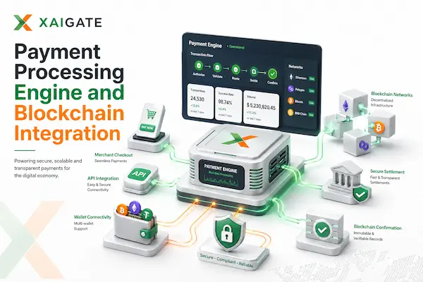 Payment Processing Engine and Blockchain Integration