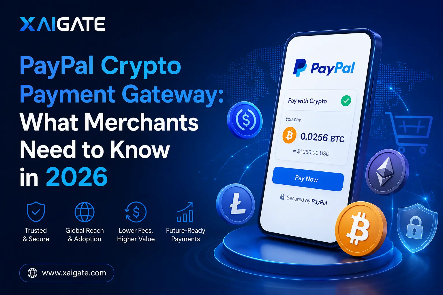 PayPal crypto payment gateway for merchants in 2026