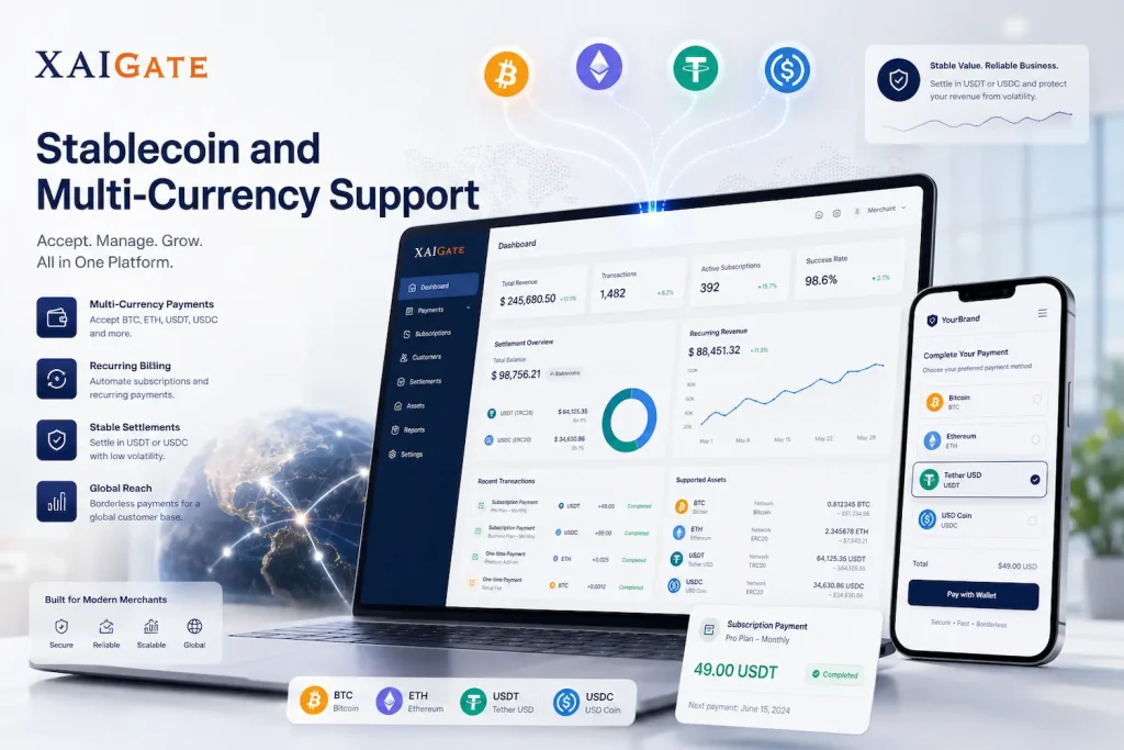 Best Subscription Crypto Payment Gateway for Recurring Billing in 2026 4 Stablecoin and Multi-Currency Support