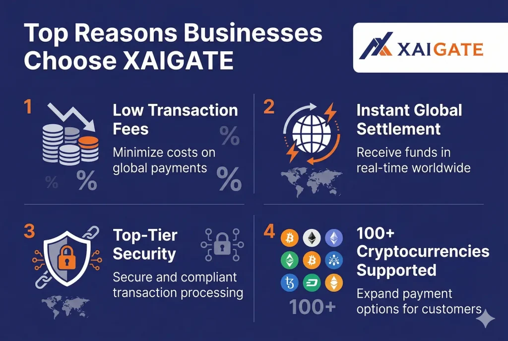 Top reasons businesses choose XAIGATE crypto payment gateway