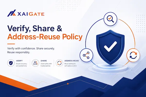 Verify, Share & Address-Reuse Policy