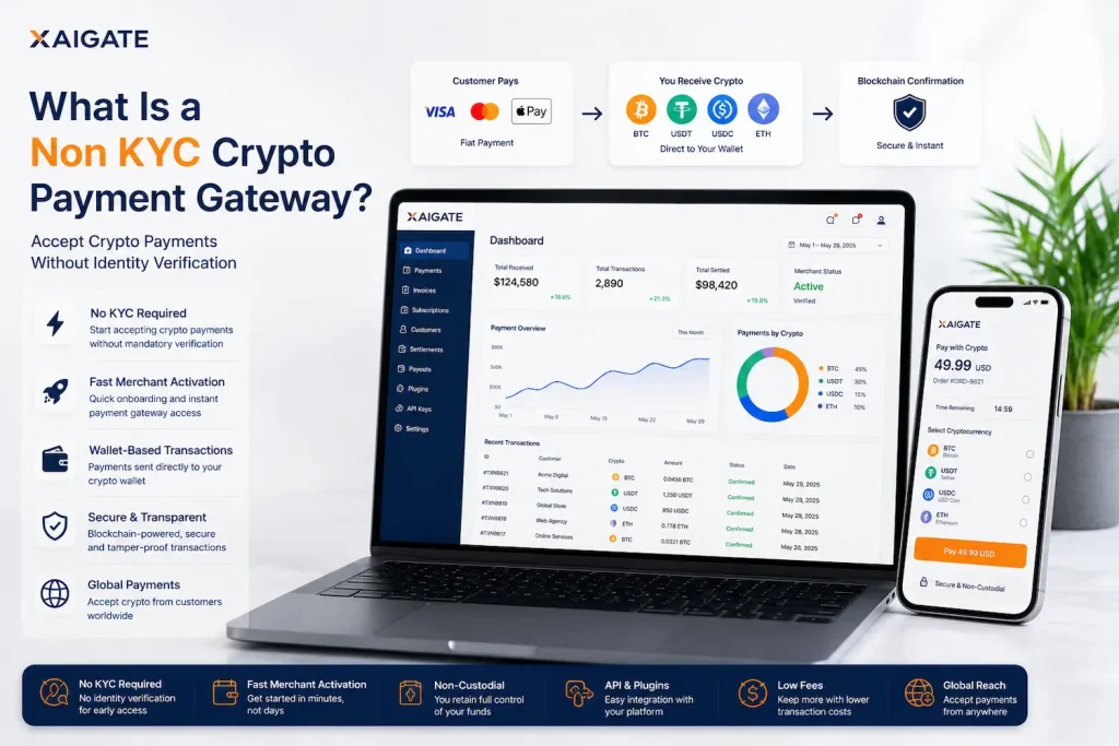 Best Non KYC Crypto Payment Gateway for Global Businesses 1 What Is a Non KYC Crypto Payment Gateway?