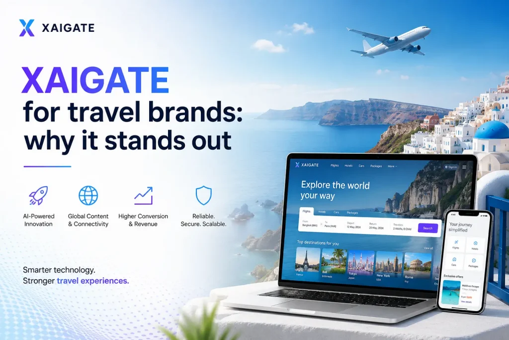 XAIGATE for travel brands with crypto payment gateway and travel booking dashboard