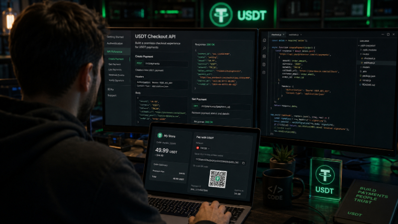How to Build a USDT Checkout With an API