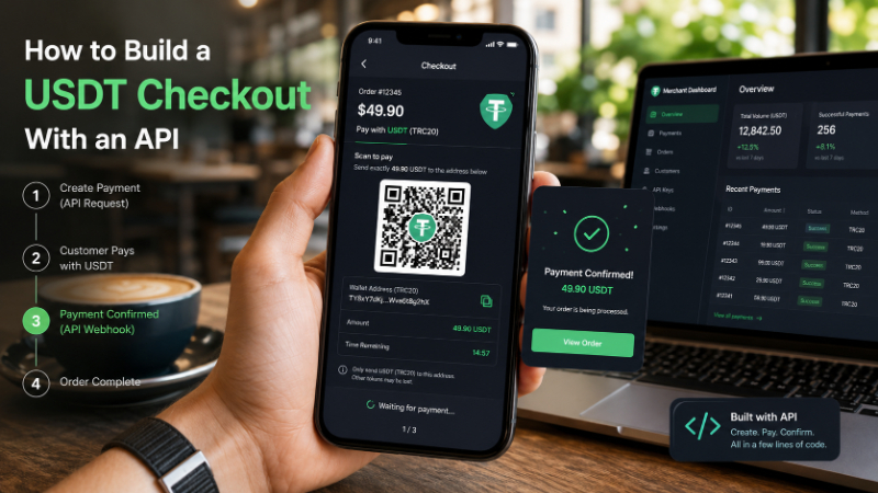 How to Build a USDT Checkout With an API